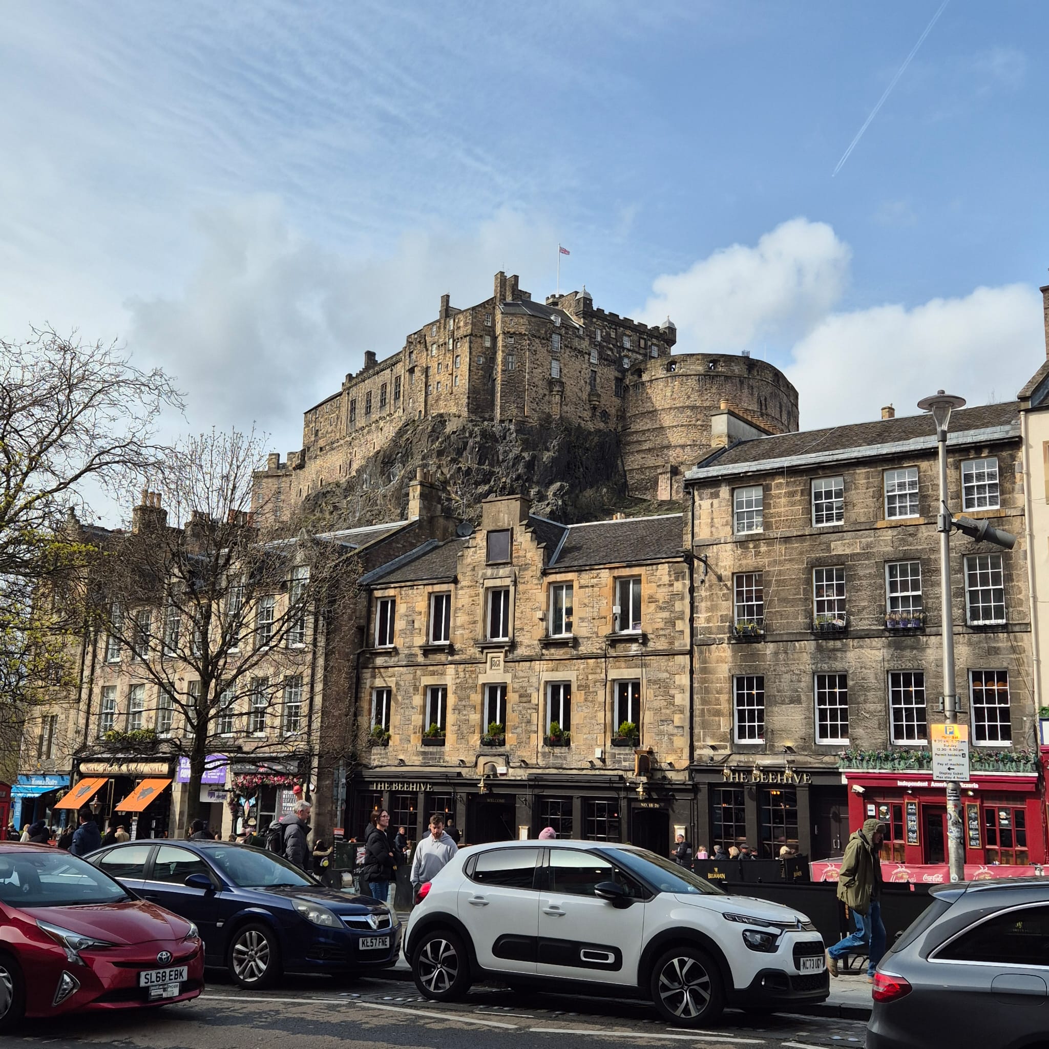 Edinburgh Castle from the Grassmarket