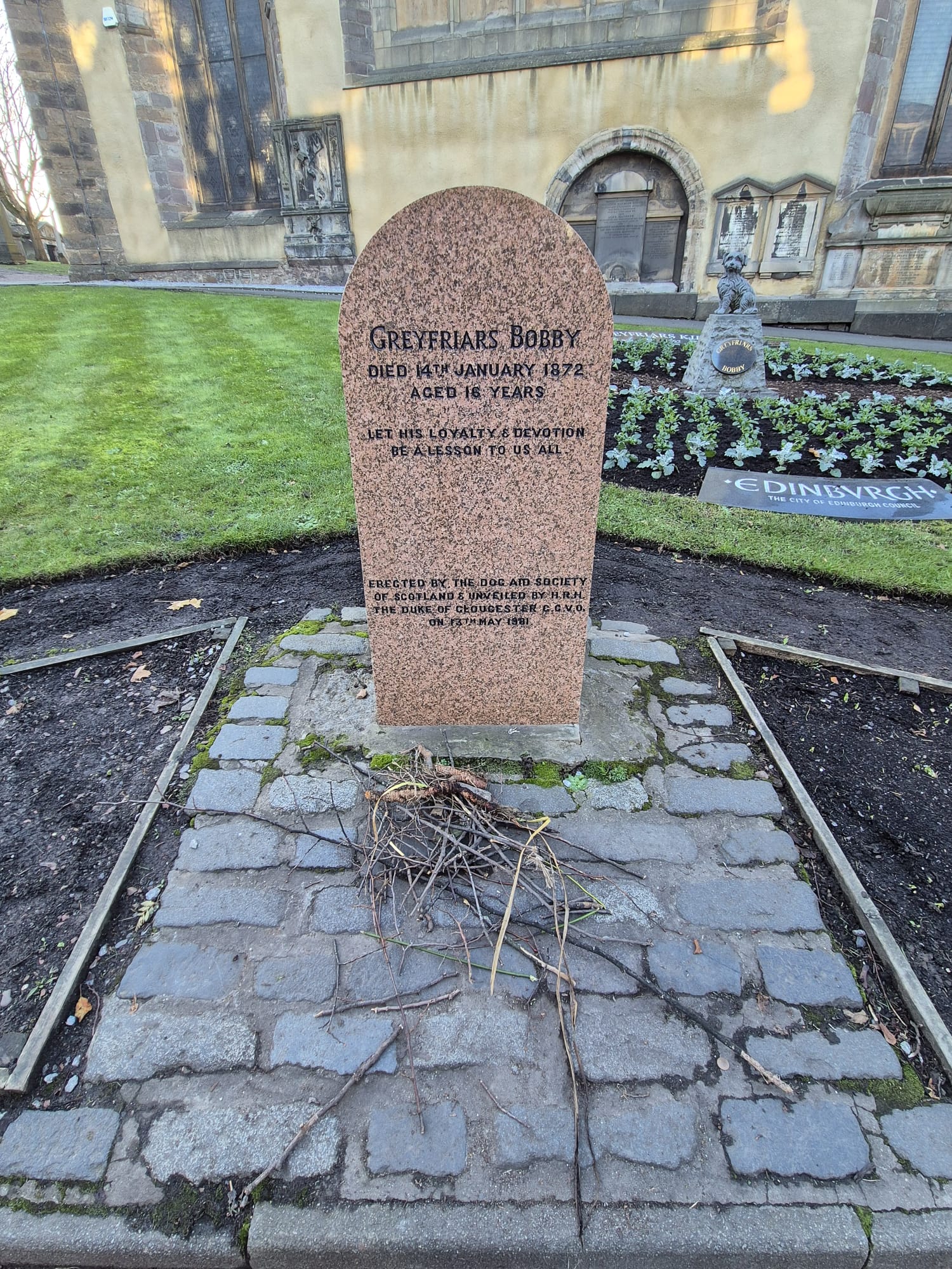 Greyfriars Bobby's grave