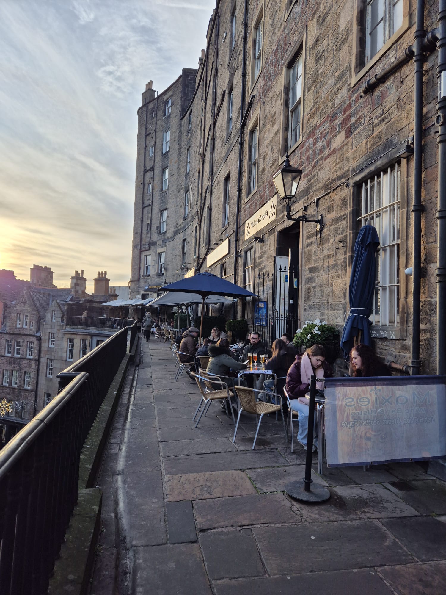 Victoria Street balcony at sunset
