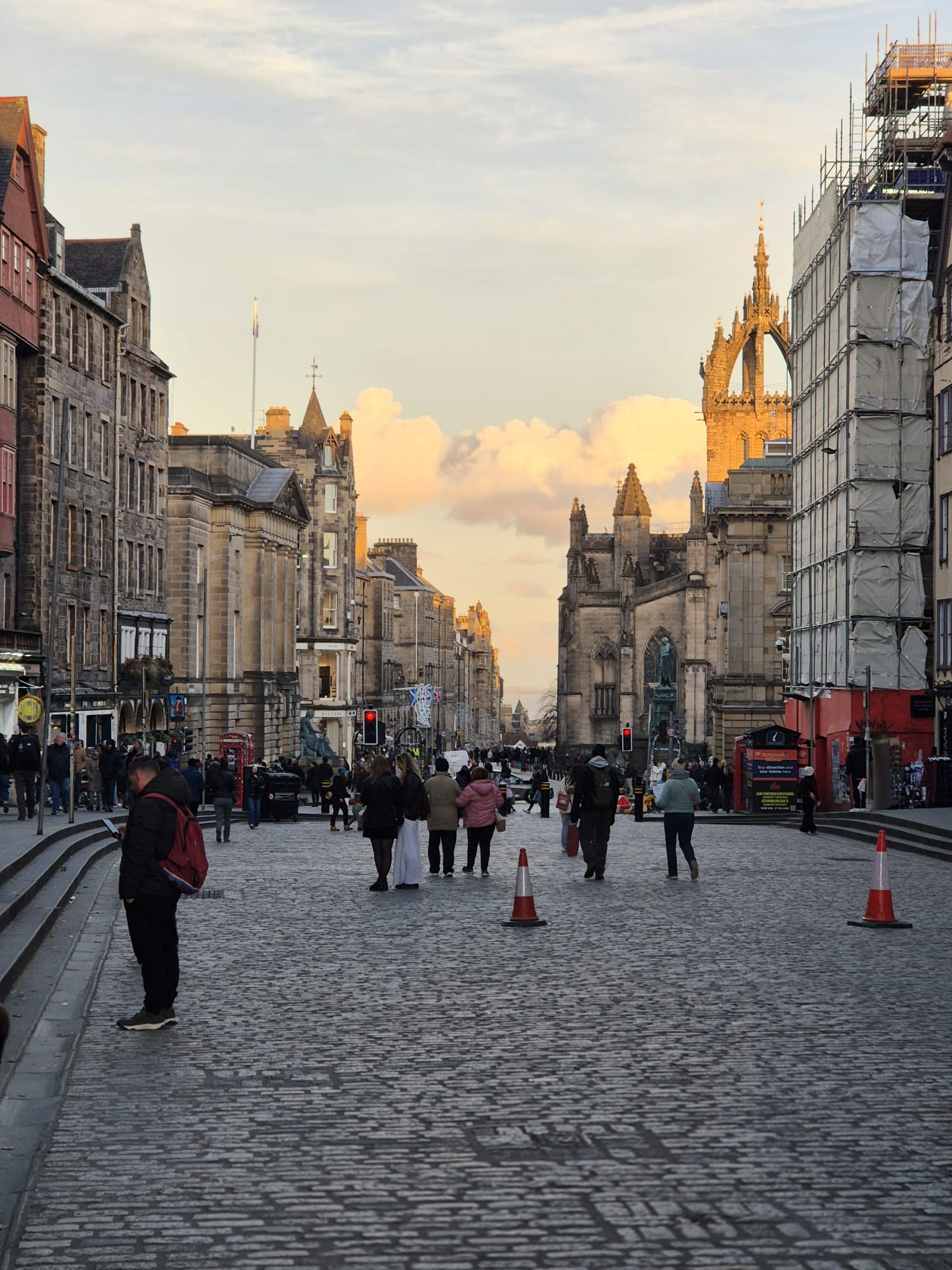The Royal Mile at golden hour